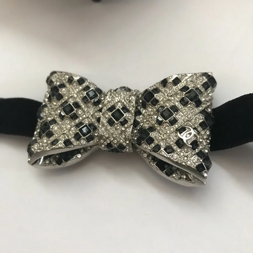 CHANEL Crystal Bow Bracelet